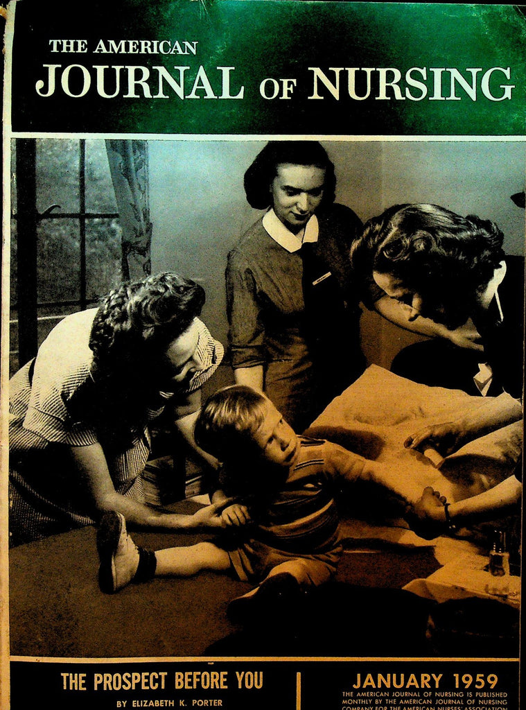 American Journal of Nursing Magazine January 1959 Aortic Aneurysm0