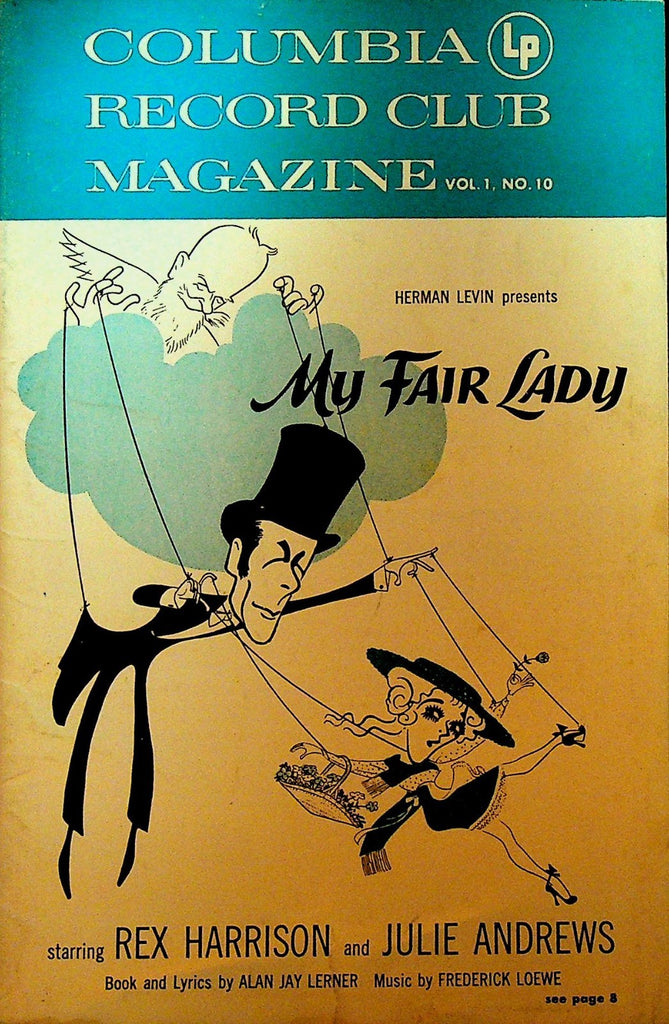 Columbia House Record Club Magazine 1956 Vol 1 #10 My Fair Lady Julie Andrews0