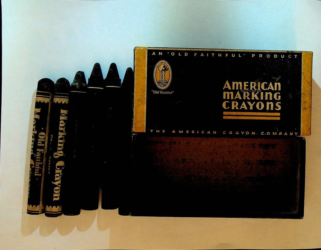 American Marking Crayons Old Faithful Product in Box #5000 1920s