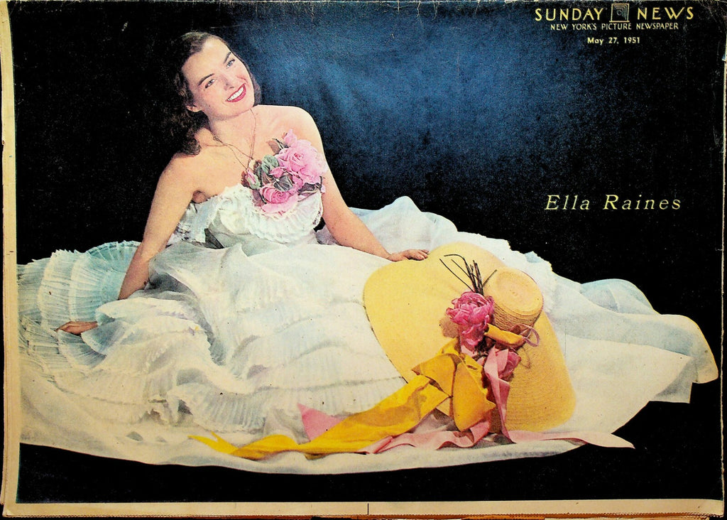 Sunday Picture News May 27 1951 Ella Raines Shirley Booth Elizabeth Taylor0