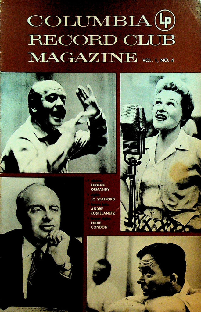 Columbia Record Club Magazine Vol 1 #4 1956 Jo Stafford Eugene Ormandy0