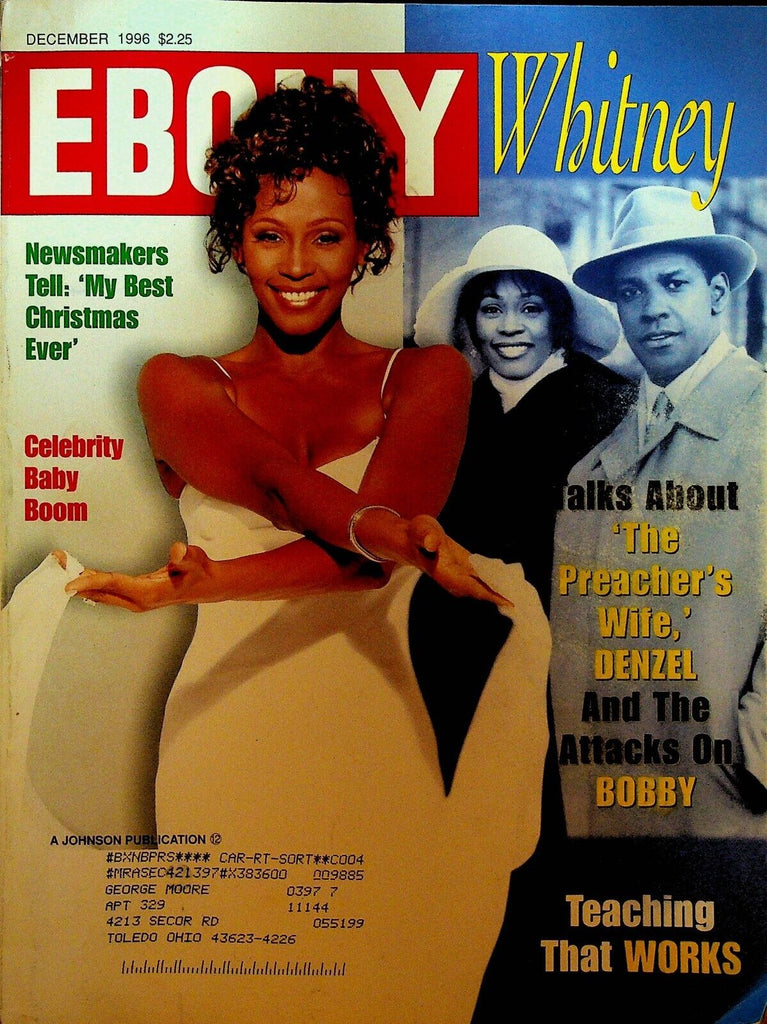 Ebony Magazine December 1996 Whitney Houston Bobby Brown Jada Pinkett