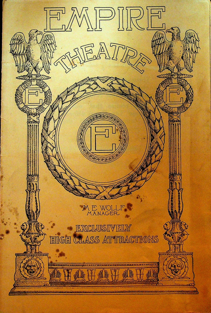 Charley's Aunt Playbill July 17 1911 Empire Theatre Syracuse Drew Morton0