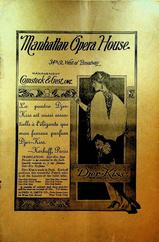 The Whip Playbill December 16 1912 Drury Lane Company of America