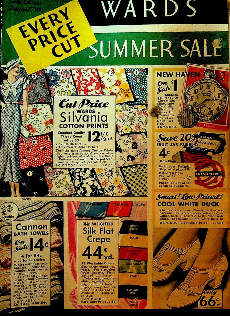Montgomery Ward Catalog Summer Sale 1934 Clothing Shoes Housewares0