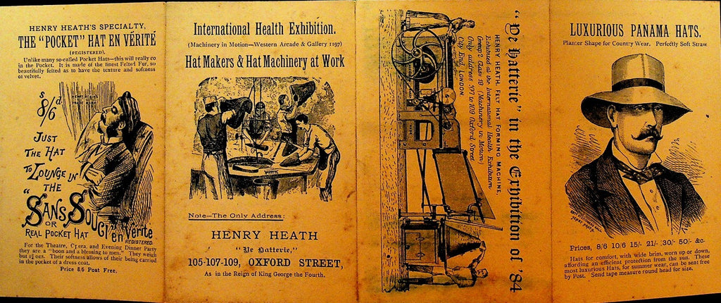 Henry Heath Hats Exhibition 1883 English Exhibit Ad Brochure0