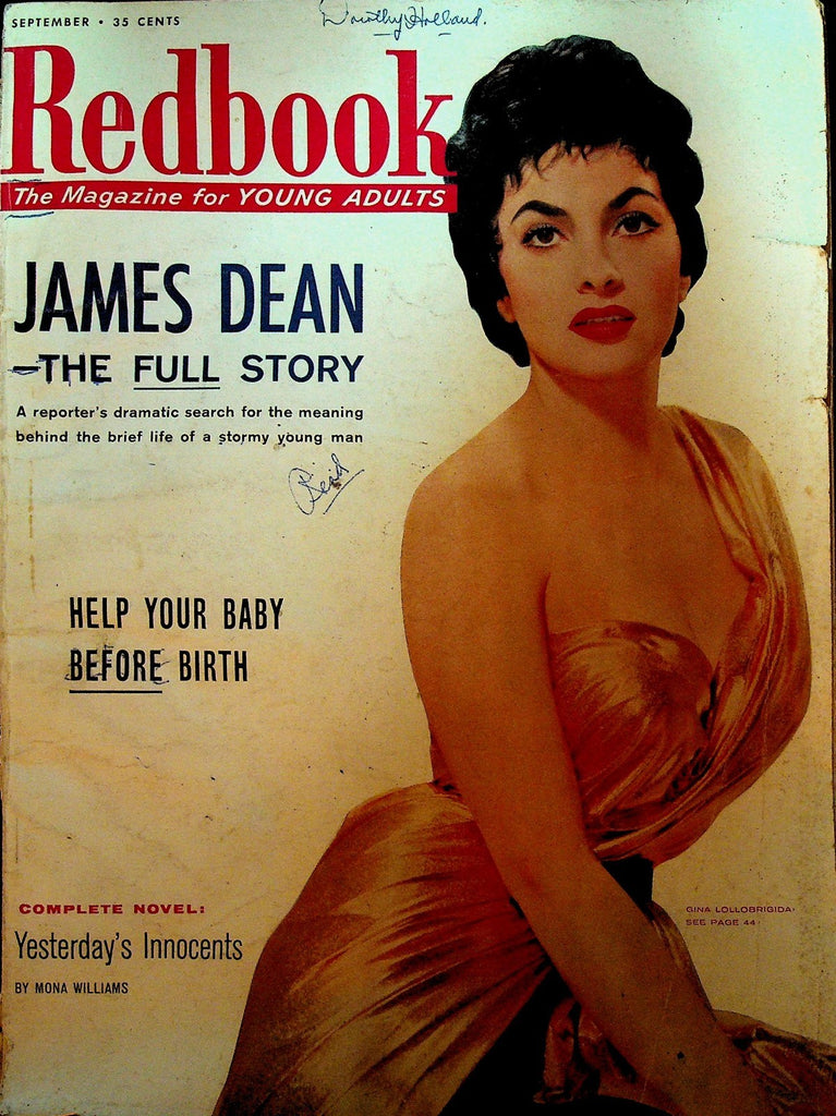 Redbook Magazine September 1956 James Dean Gina Lollobrigida Joan Collins0