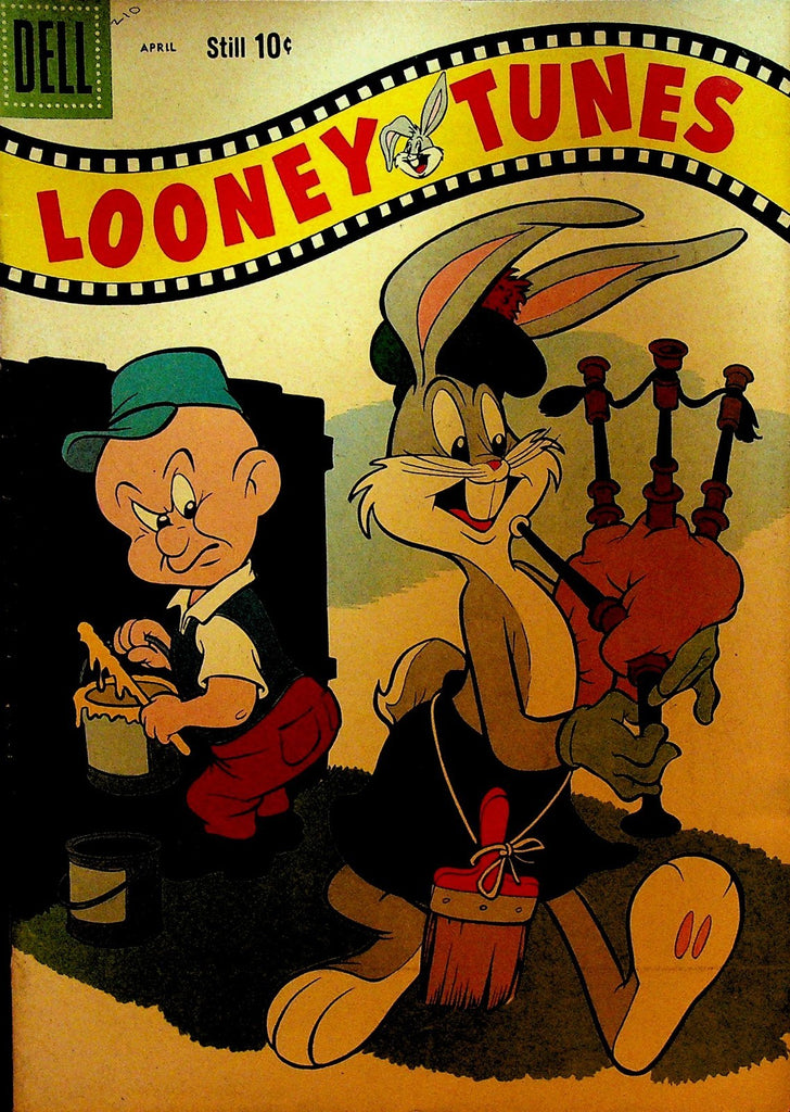 Looney Tunes 210 Dell Comics 1959 Bugs Bunny Bagpipes Kilt Paint Fence0