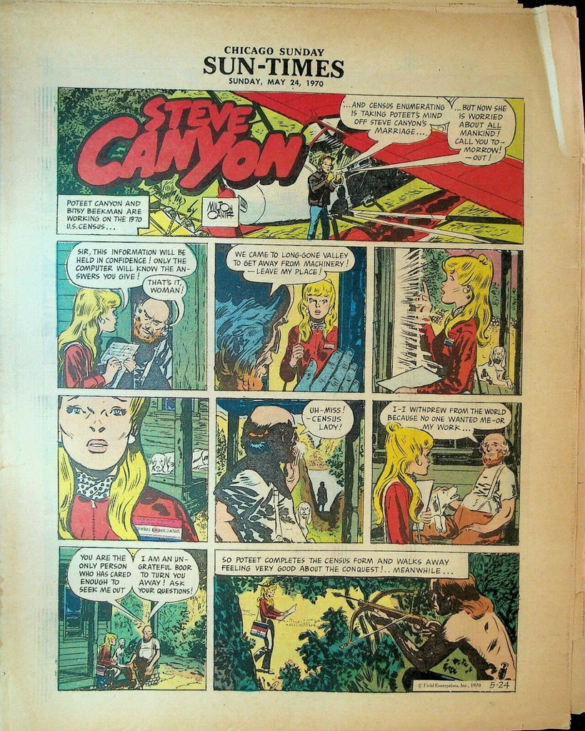 Chicago Sunday Sun-Times Comic Section May 24 1970 Funny Face Ad Steve Canyon0