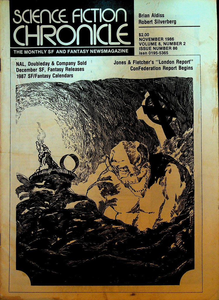Science Fiction Chronicle Magazine November 1986 Brian Aldiss Robert SIlverberg0