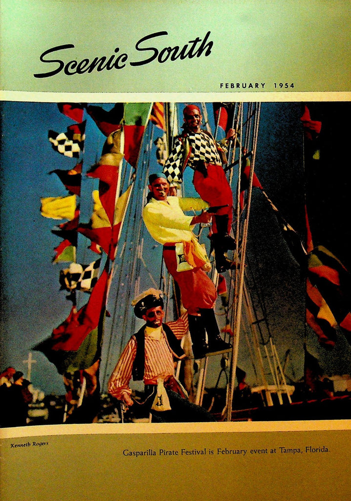 Scenic South Magazine February 1954 Standard Oil Gasparilla Pirate Festival0