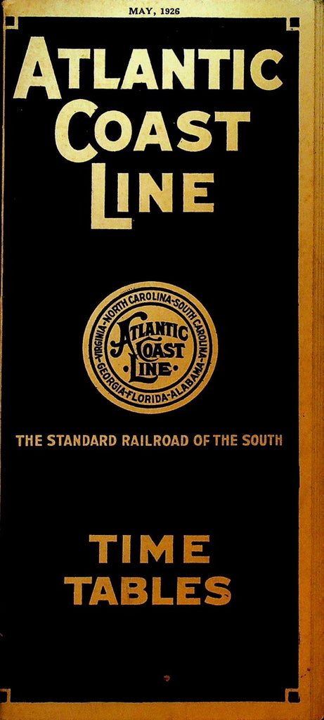 Atlantic Coast Line Railroad Timetable May 19260