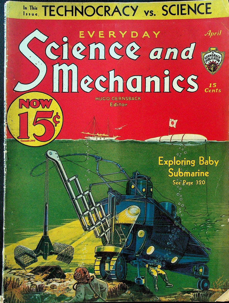 Everyday Science and Mechanics April 1933 Hugo Gernsback Frank R Paul0