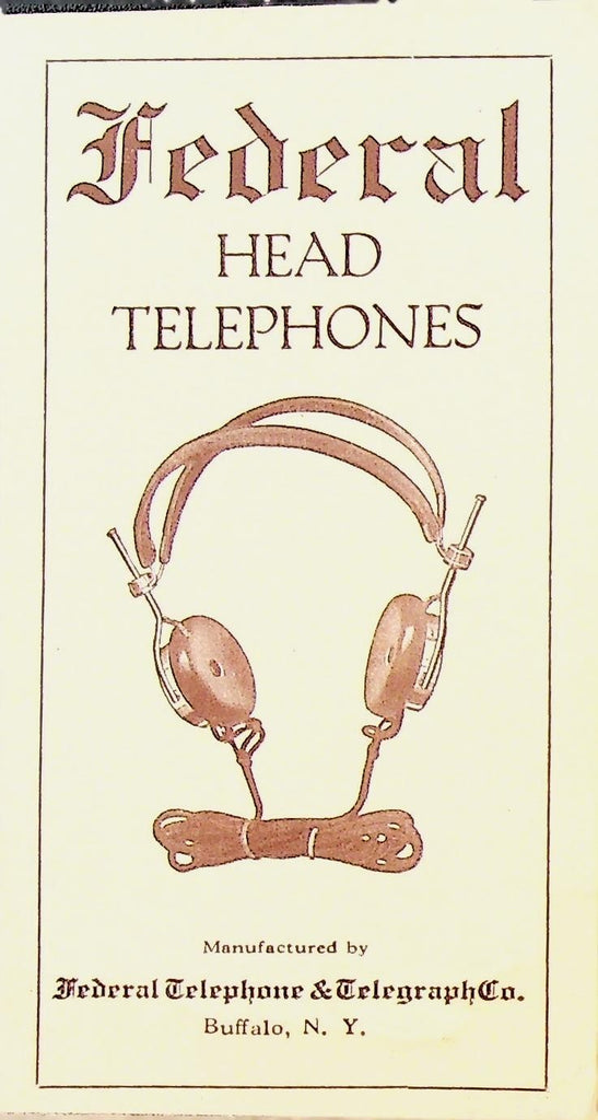 Federal Head Telephones Brochure Buffalo NY 19220