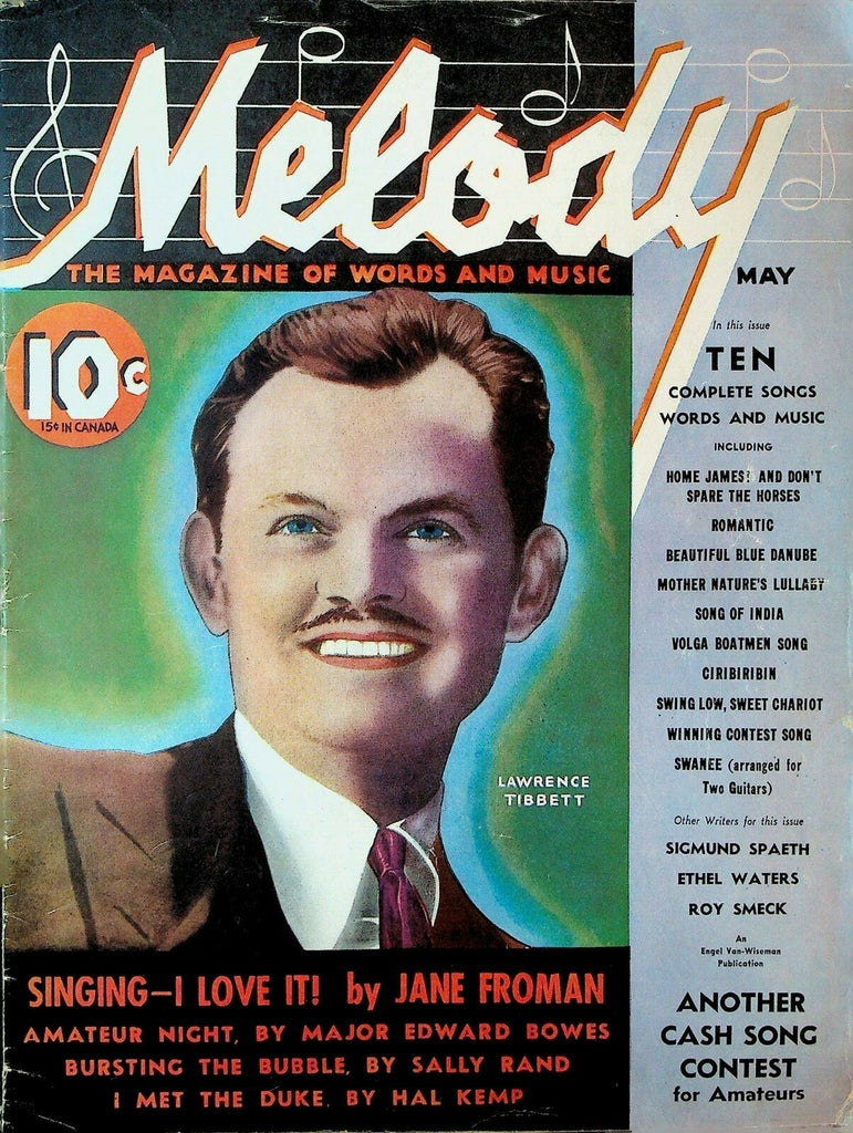 Melody Magazine May 1935 Bing Crosby Lawrence Tibbett Ethel Waters Roy Smeck0