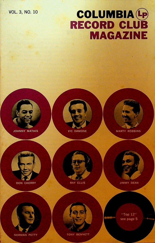 Columbia House Record Club Magazine 1958 Vol 3 #10 Johnny Mathis Tony Bennett0