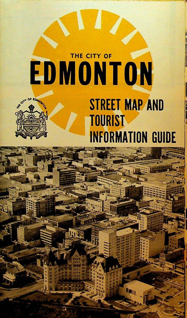 The City of Edmonton Street Map & Tourist Information Guide Canada 1960s