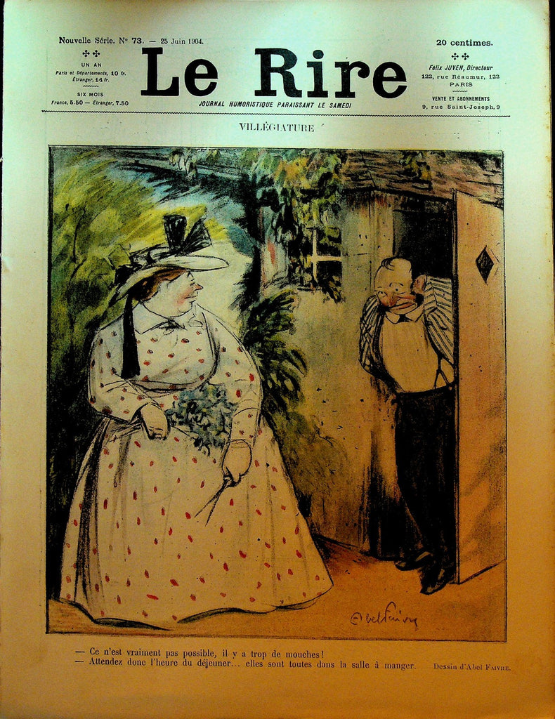 La Rire French Humor Magazine New Series #73 June 25 19040