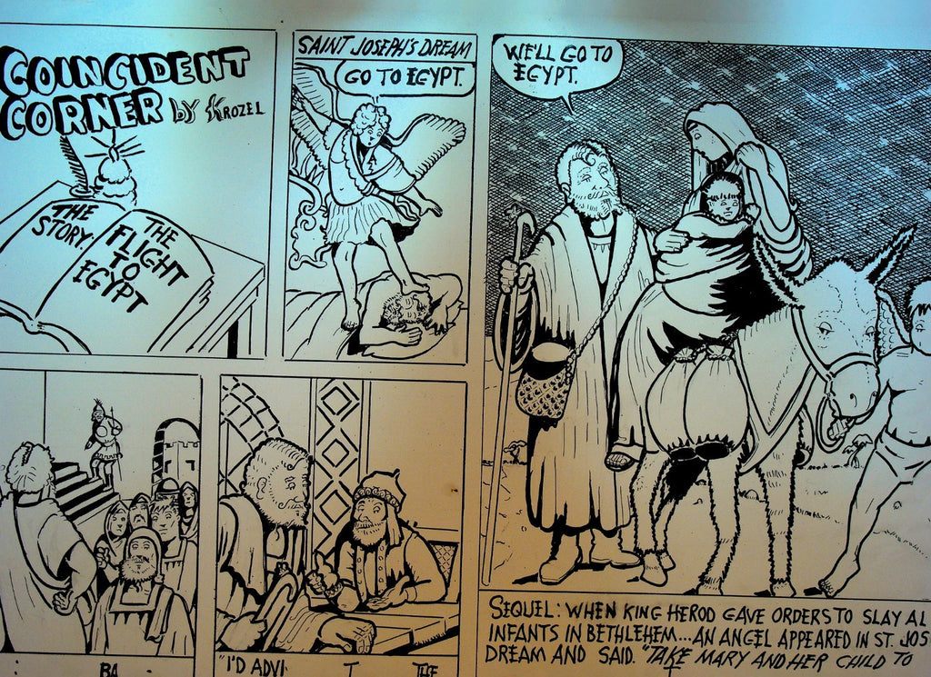 Coincident Corner Original Comic Strip Art John Krozel The Flight to Egypt Bible0