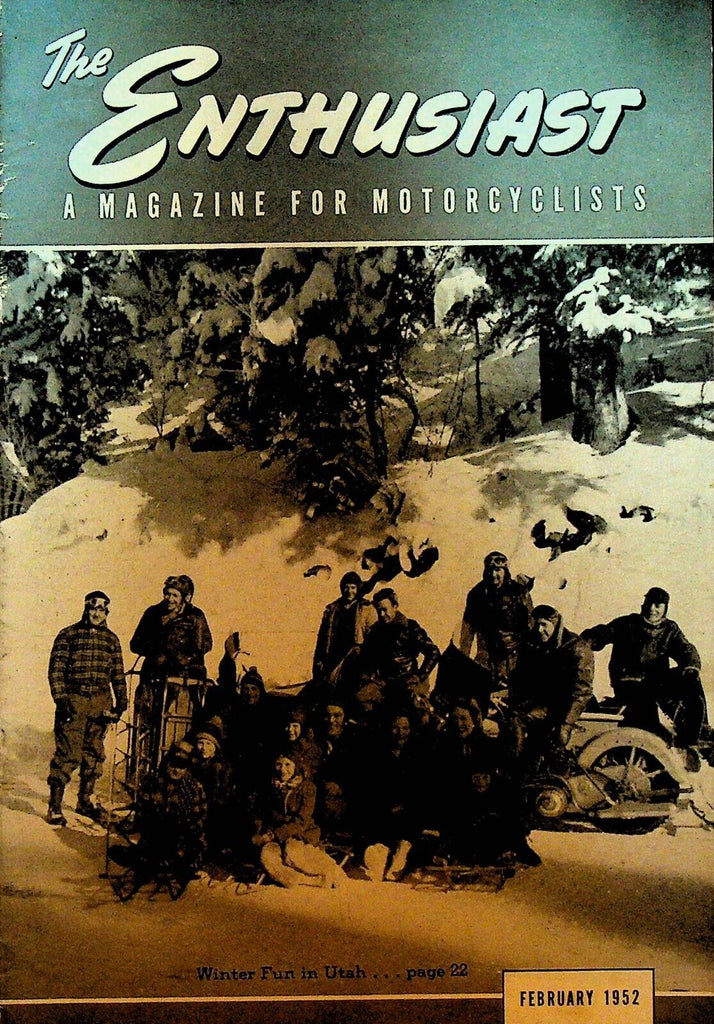 Harley Davidson Enthusiast Magazine February 1952 Utah