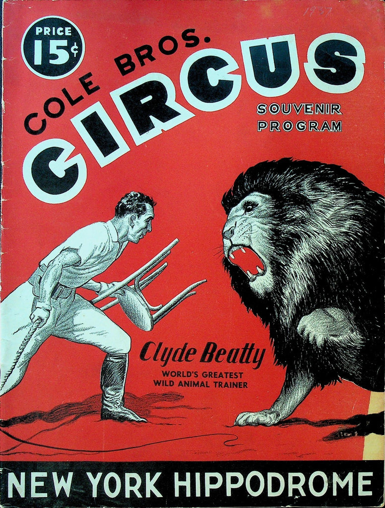 Cole Bros Circus Souvenir Program 1937 Clyde Beatty New York Hippodrome0