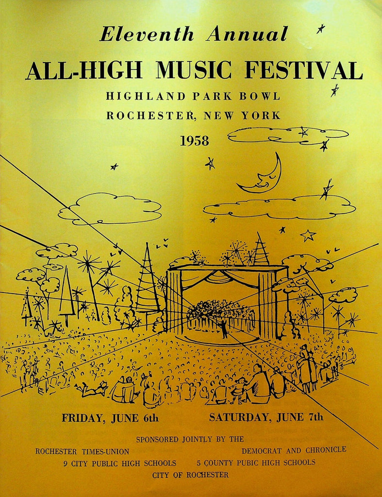 All High School Music Festival Program Rochester NY 19580