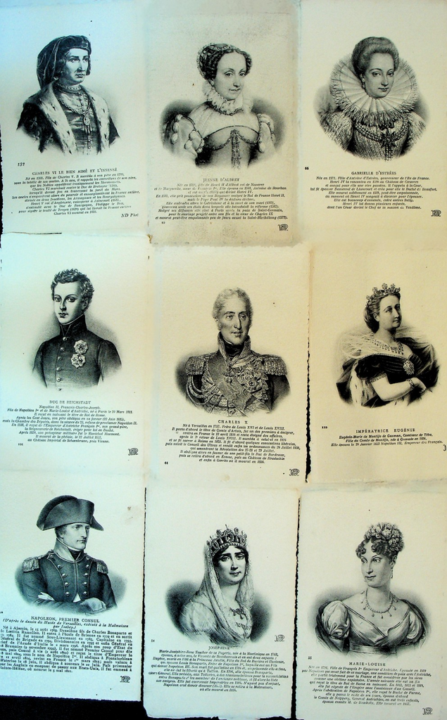 Collection de Rois & Reines de France Lot of 81 Postcards 1920s0