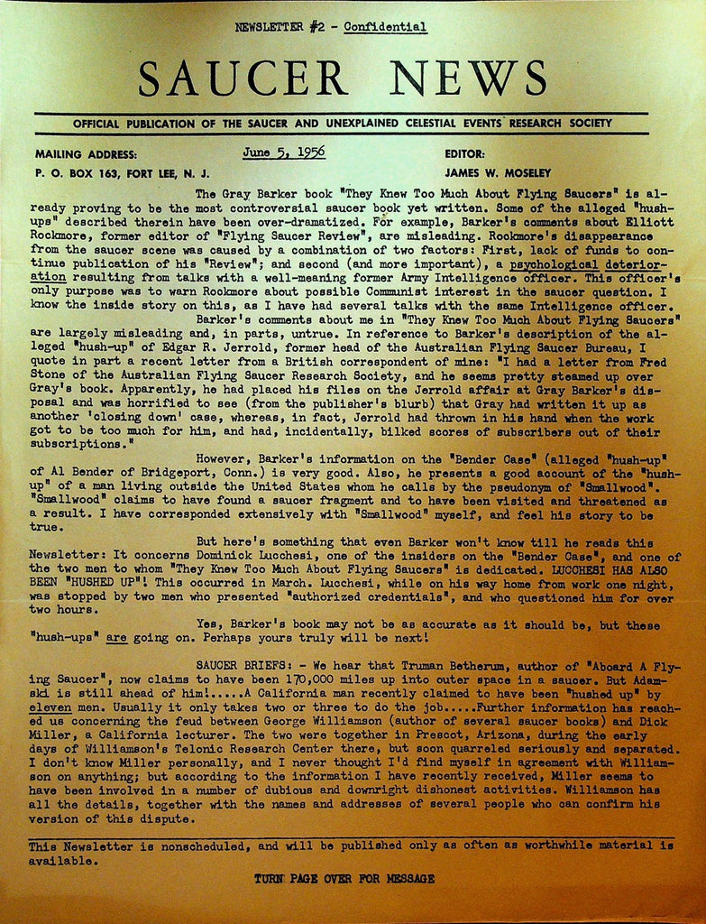 National Investigations Committee on Aerial Phenomena Letter Donald Keyhoe0