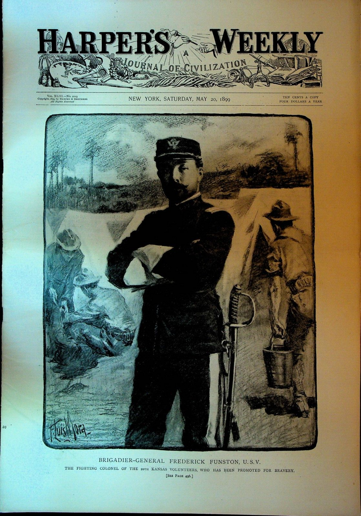 Harper's Weekly Magazine May 20 1899 Couer d'Alene Idaho Mining Riot War of 1898