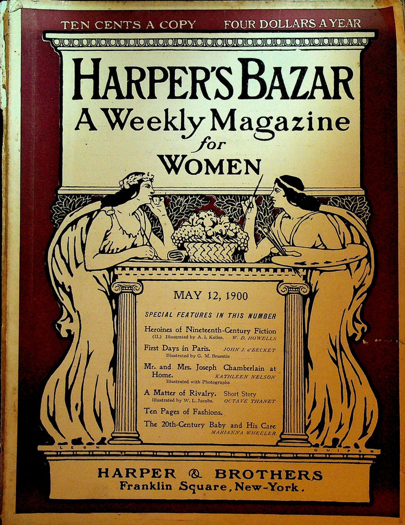 Harper's Bazar Bazaar May 12 1900 Margaret Sangster Fashion Joseph Chamberlain0