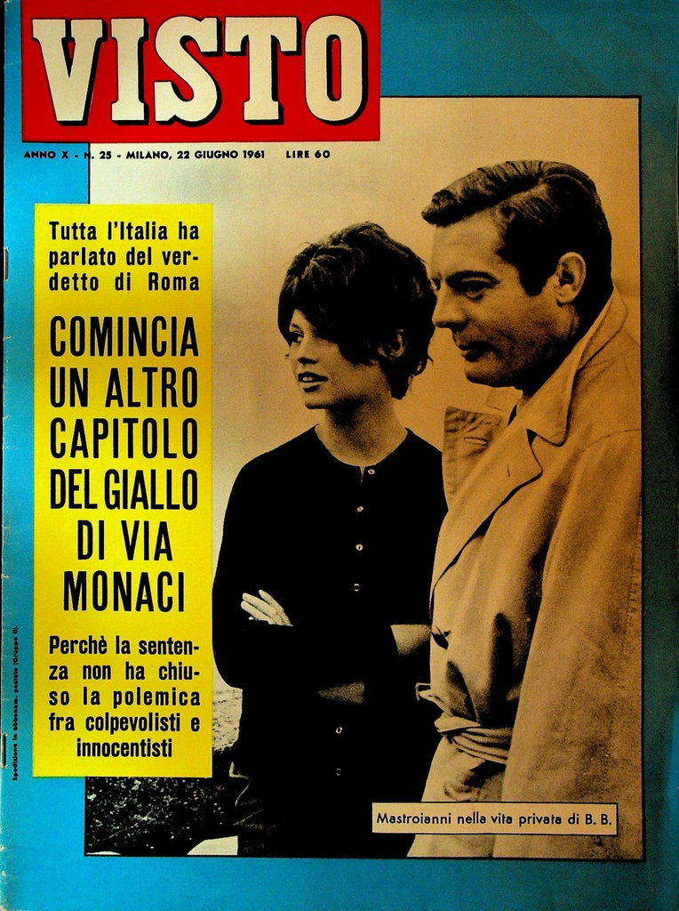 Visto Magazine June 22 1961 Brigitte Bardot Marlon Brando Ernest Haycox0
