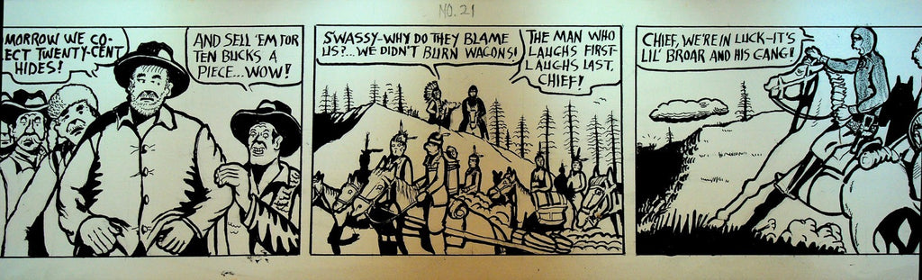 The Vanishing Bison Comic Strip Original Art John Krozel Buffalo #21 1970s0
