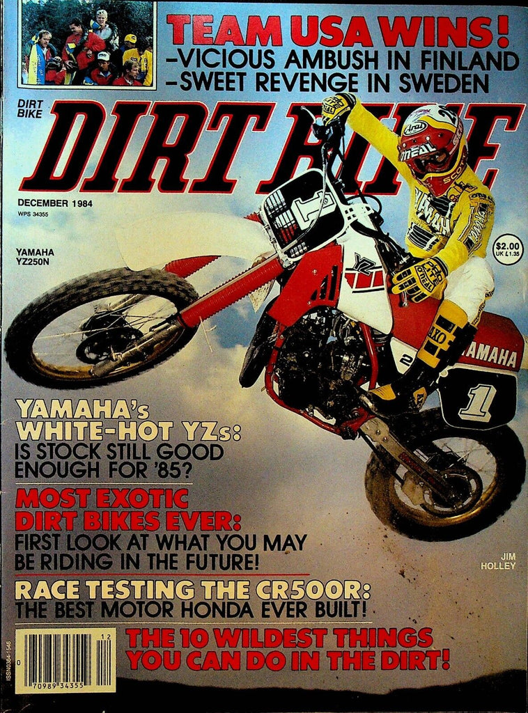 Dirt Bike Magazine December 1984 Dan Ashcraft Terry Cunningham Yamaha Honda