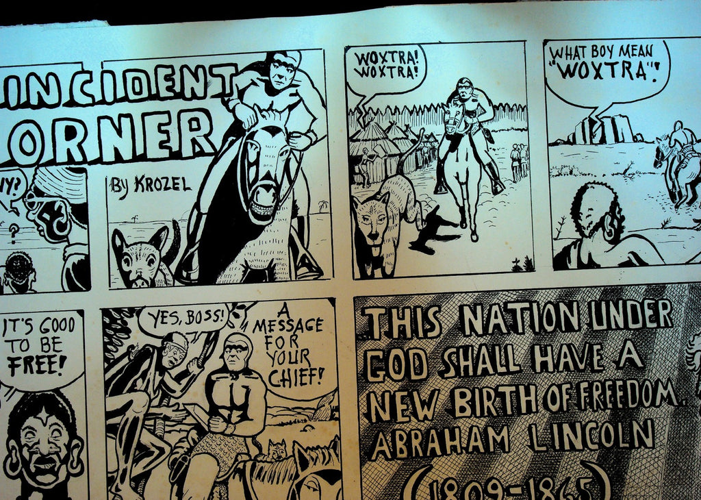 Coincident Corner Original Comic Strip Art John Krozel Abraham Lincoln Freedom0