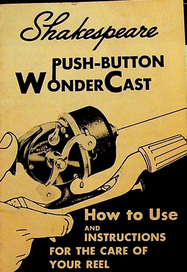 Shakespeare Push Button Wonder Cast Instructions Vintage Fishing0