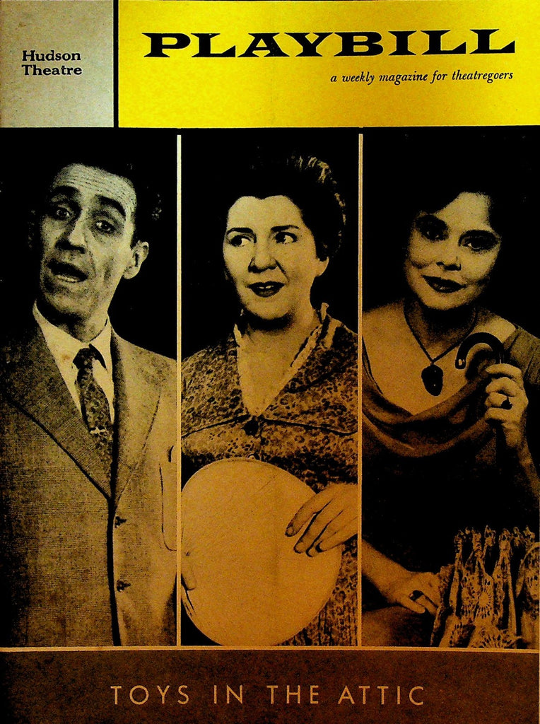 Toys in the Attic Playbill May 2 1960 Maureen Stapleton Jason Robards Jr0