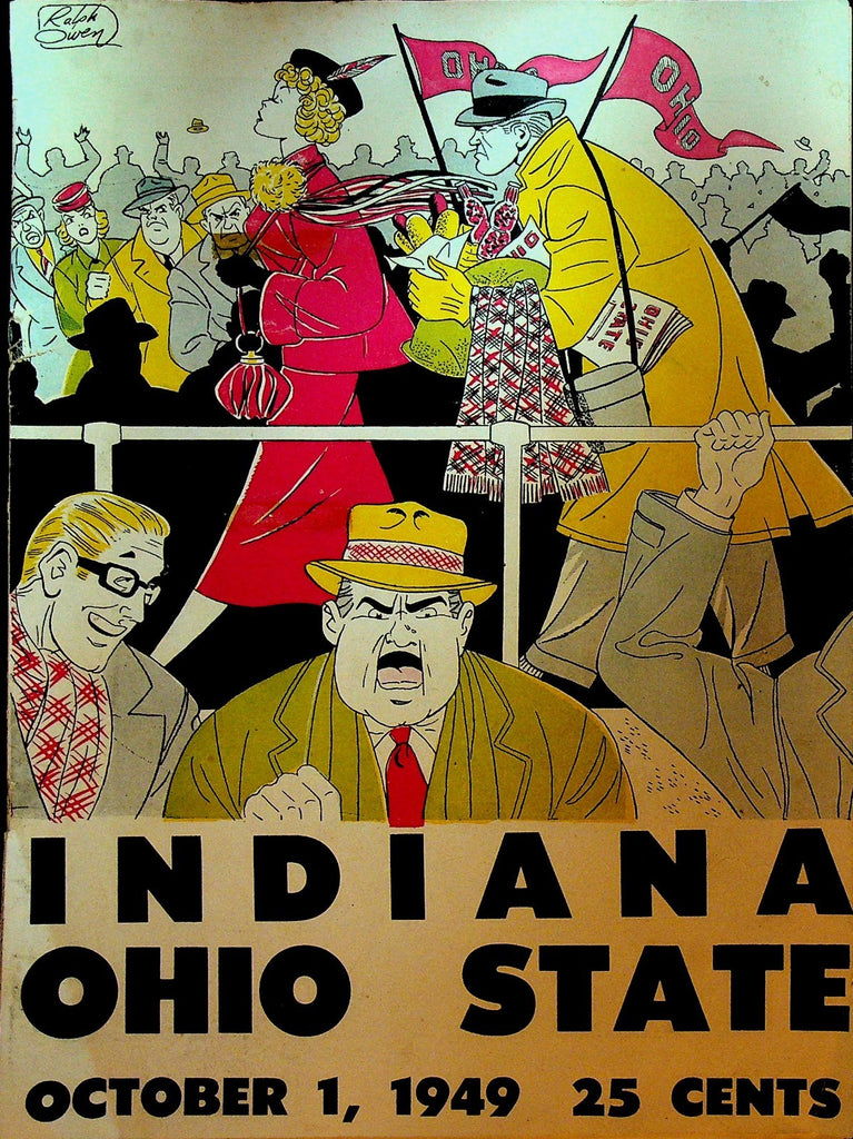 Indiana Hoosiers at Ohio State Buckeyes Football Program October 1 19490