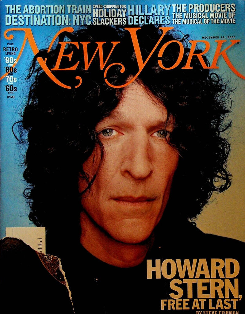 New York Magazine December 12 2005 Howard Stern Abortion Mel Brooks