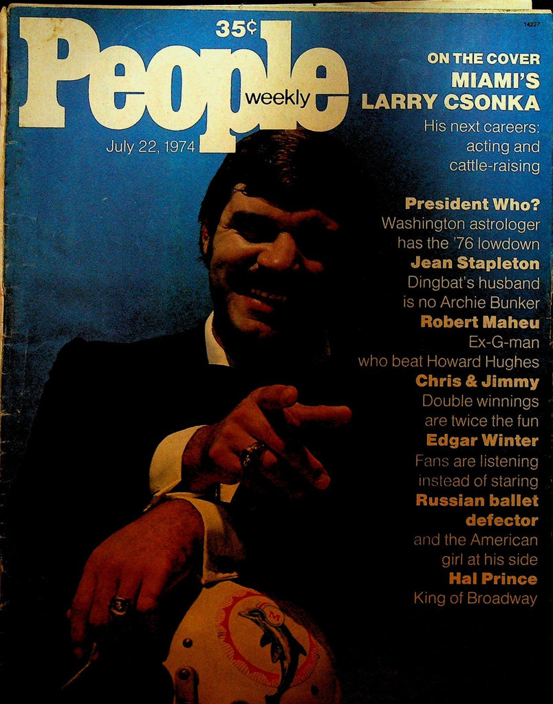 People Magazine July 22 1974 Larry Csonka Chris Evert Jimmy Connors Edgar Winter0