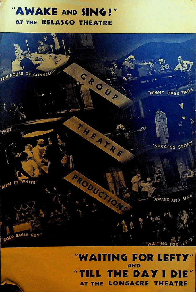 Awake & Sing Waiting for Lefty Till the Day I Die Ad Brochure Longacre Theatre0