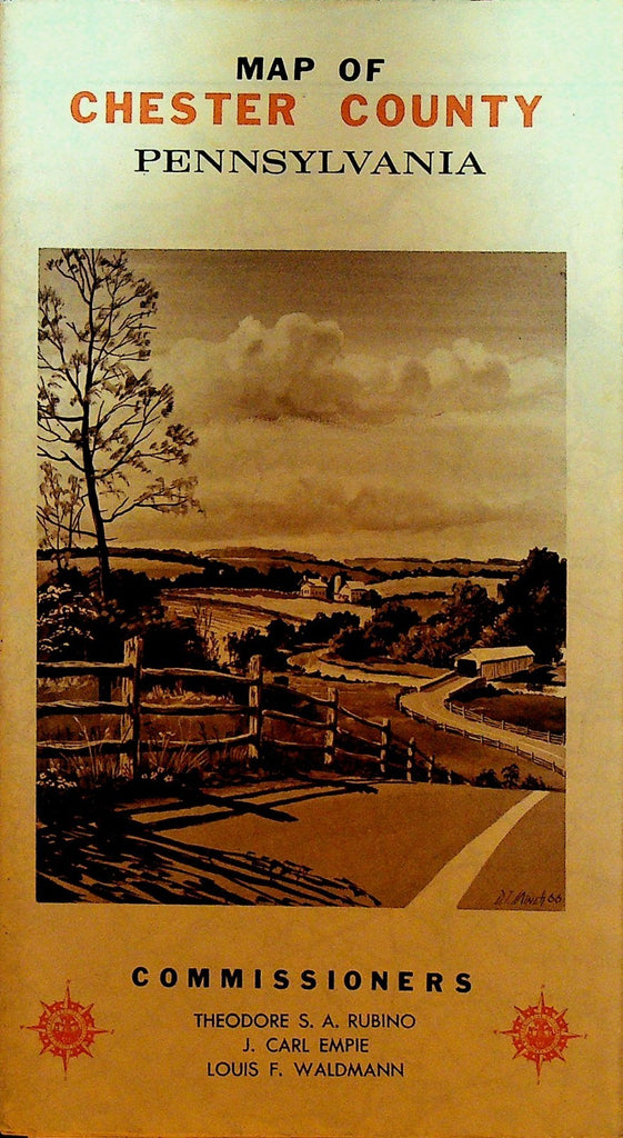 Map of Chester County Pennsylvania 19660