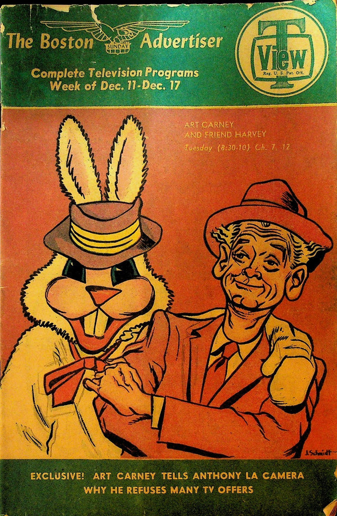 Boston Sunday Advertiser TV View December 11 1960 Art Carney Harvey Nita Talbot0