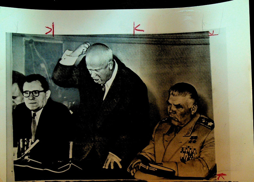Nikita Khrushchev Wire Photo 1960 News Conference Andrei Gromyko0