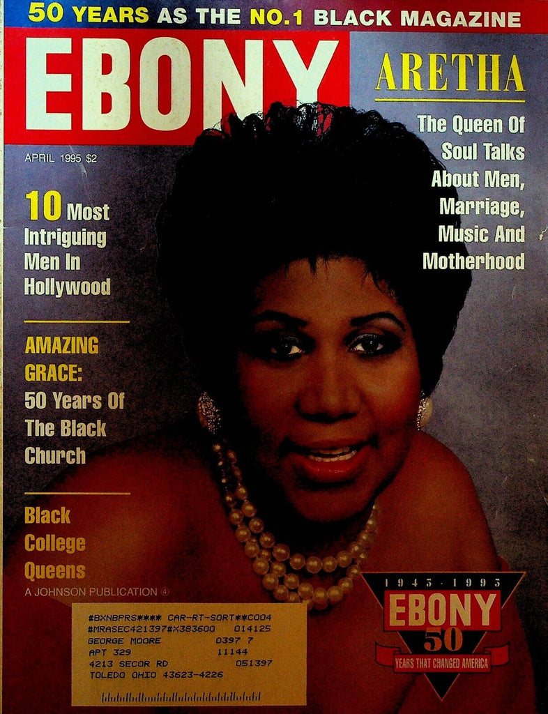 Ebony Magazine April 1995 Aretha Franklin Charlotte Smith John Singleton