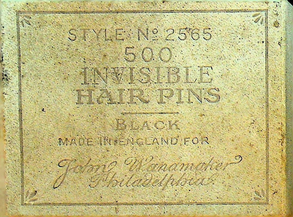 John Wannamaker Invisible Hair Pins Style 2565 in Box Philadelphia0