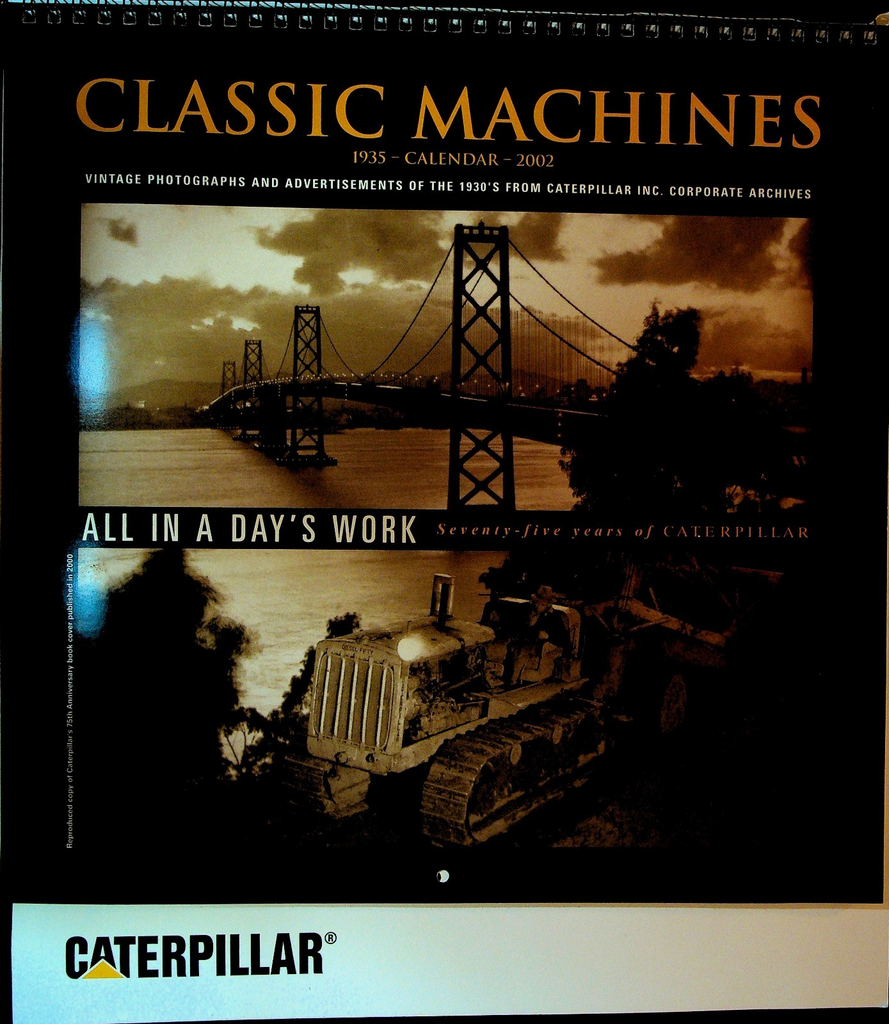 Caterpillar Classic Machines of 1935 Calendar for 2002 Construction0