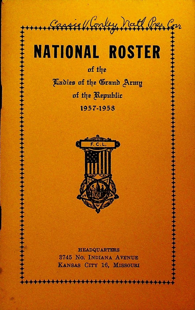 Ladies of the Grand Army of the Republic National Roster 19570