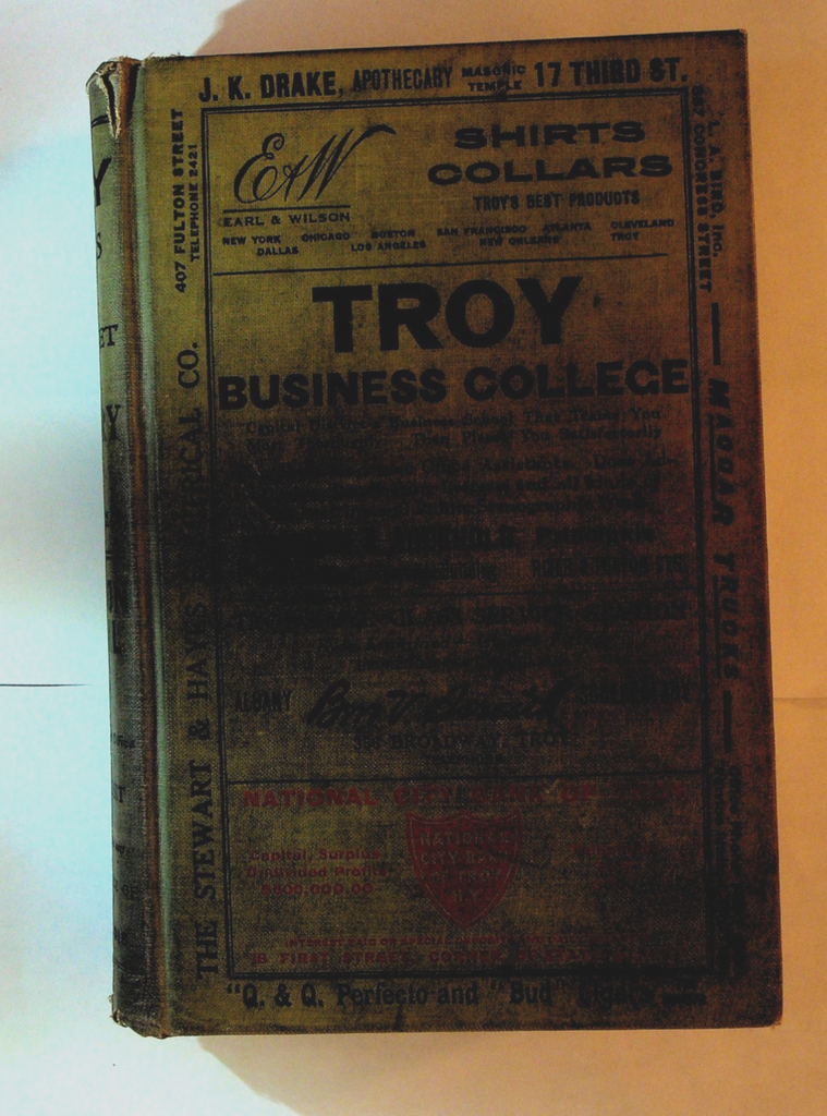 Troy Cohoes Waterford Watervilet Green Island NY City Directory 1922 w Map0