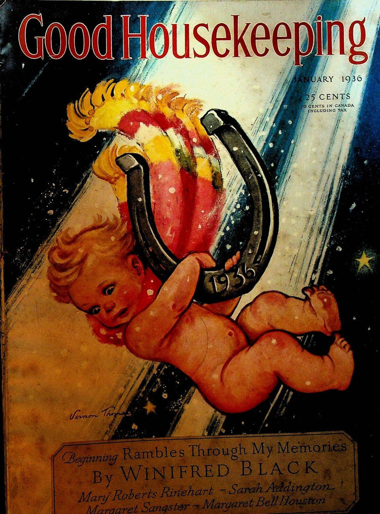 Good Housekeeping Magazine Walt Disney January 1936 New Year's Baby Mickey Mouse