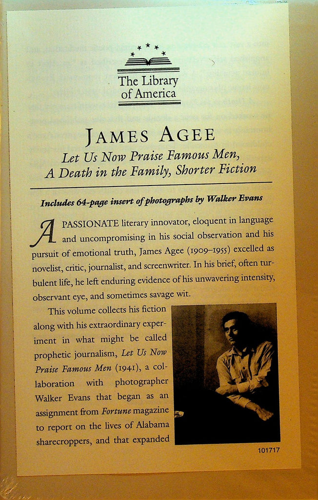James Agee Let Us Now Praise Famous Men Library of America Sealed0